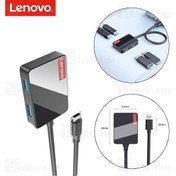 تصویر هاب 4 پورت Type C لنوو Lenovo LP0806C 4 in 1 Type C HUB Adapter 4USB 3.0 new 