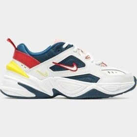 تصویر کفش ورزشی چرمی M2K Tekno مردانه و زنانه واقعی سفید آبی 4 سانتی متر نایک Nike 