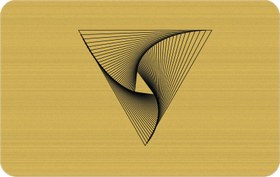 تصویر کارت بانکی فلزی طرح مثلث - Upside down triangle 