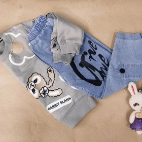 تصویر ست بلوز و شلوار دخترانه خرگوشی سایز ۴۰_۴۵ 