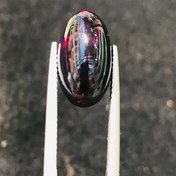 تصویر نگین اپال مشکی تراش اوال اصل سایز 9*16 