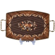 تصویر سینی چوبی معرق کد BO23 