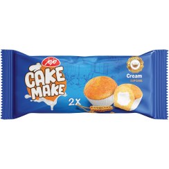 تصویر کیک روغنی " با مغزی کرم خامه دوقلو کیک میک " مزمز - ( 52 گرمی ) 