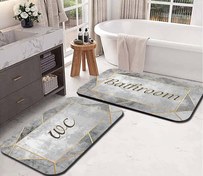 تصویر ست پادری حمام و دستشویی رویه مخمل مدل M2-41112 