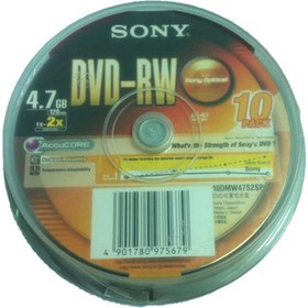 تصویر دی وی دی ری رایت سونی کیک باکس 10 تایی ا SONY dvd-rw SONY dvd-rw