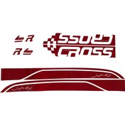 تصویر برچسب PVC بدنه خودرو طرح Cross کوییک 