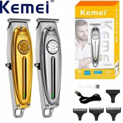 تصویر ماشین اصلاح موی سر و صورت کیمی مدل 1949 جدید NEW - نقره ای kemei Hair Trimmer 1949 New