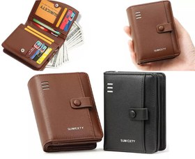 تصویر کیف پول و جاکارتی مردانه کوچک سانی ستی SUNICETY S3063 short men's wallet card bag 