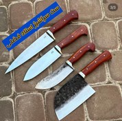 تصویر ست چاقو آشپزخانه استاد فضلی ۴ تیکه قصابی و سلاخی 