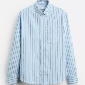 تصویر پیراهن مردانه زارا STRIPED SHIRT WITH POCKET 