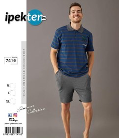 تصویر تیشرت شلوارک راحتی مردانه ترک Ipektenim مدل 7416 