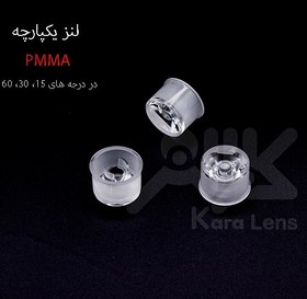 تصویر لنز یکپارچه 20 میلیمتر پاور ال ای دی ، PMMA - 15 درجه Waterproof LED PMMA 20mm Lens،