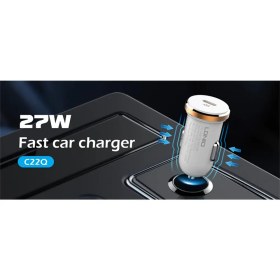 تصویر شارژر فندکی فست شارژ Ldnio C22Q 3A PD 27W + کابل تایپ سی Ldnio C22Q 3A PD 27W Fast Car Charger