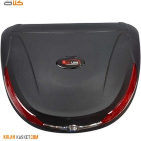 تصویر باکس موتور سیکلت ردلاین مدل 550 سایز بزرگ با شبرنگ قرمز Redline motorcycle box model 550 large size with red color