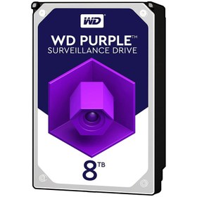 تصویر هارد دیسک اینترنال وسترن دیجیتال سری بنفش ظرفیت 8ترابایتWestern Digital Purple Internal Hard Drive 