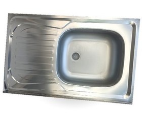 تصویر سینک ظرفشویی روکار استیل البرز مدل 80 لگن راست 
