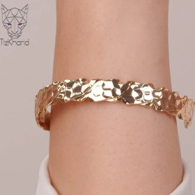 تصویر دستبند النگویی استیل چکشی bangle bracelet
