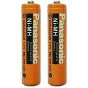 تصویر باتری تلفن بی سیم پاناسونیک مدل 65AAAB-630mAh بسته دو عددی باتری تلفن بی سیم