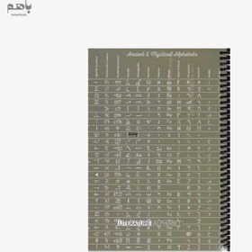 تصویر دفتر 100 برگ دات نوت مدل جلد سخت طرح الفبا رنگ سبز 