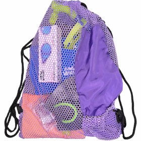 تصویر مش بگ شنا بنفش آکوا اسپرت مدل Purple-zebra Purple-zebra large mesh bag