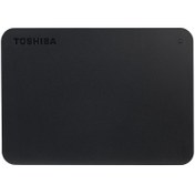 تصویر هارد اکسترنال قابل حمل برند توشیبا با ظرفیت 2 ترابایت Toshiba brand portable external hard drive with a capacity of 2 TB