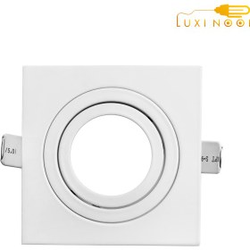 تصویر فریم قاب هالوژنی برش 8 سانتی متری سقفی توکار متحرک مدرن لوکس آلومینیومی مربعی لامپ‌خور FEC کد 1047 