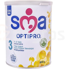 تصویر شیر خشک اس ام ای SMA مدل Optipro شماره 3 وزن 800 گرم 