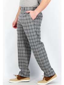 تصویر شلوار رسمی مردانه با فیت کلاسیک، چهارخانه، خاکستری/مشکی برند sean john Men Classic Fit Checkered Dress Pant, Grey/Black