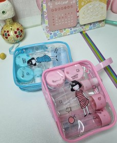 تصویر پک آرایشی ۷ تکه دختر - آبی 