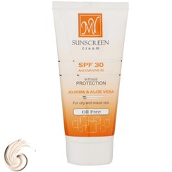 تصویر کرم ضد آفتاب بدون رنگ مای، SPF30، مدل Intense Protection، مناسب پوست‌ مختلط و چرب و حجم 50 میلی گرم، محافظت کننده در برابر اشعه UVA،IRو UVB، فاقد چربی، مغذی و آبرسان عمیق، ضد چین و چروک و پیری زودرس پوست، ضد لک و روشن کننده، با ماندگاری 2 ساعته 