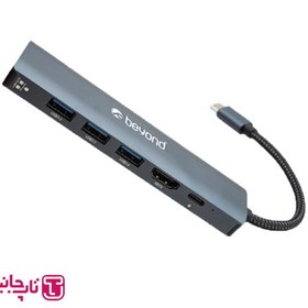 تصویر هاب BA-415 6-in-1 Type-C USB3.0/HDMI/PD/RJ45 بیاند Beyond BA-415 6-in-1 Type-C USB3.0/HDMI/PD/RJ45 HUB