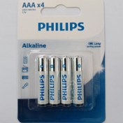 تصویر باتری نیم قلمی فیلیپس مدل Alkaline LR03A4B/40 بسته چهار عددی ا Alkaline LR03A4B/40 Alkaline LR03A4B/40