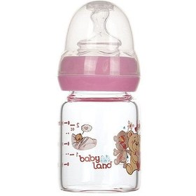 تصویر شیشه شیر پیرکس ارتودنسی صورتی کد 438 بیبی لند 60 میلی لیتر ا Baby Land Baby Bottle 60ml Baby Land Baby Bottle 60ml