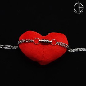 تصویر دستبند آهنربایی عاشقانه استوانه ای 