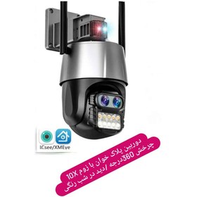 تصویر دوربین مداربسته دولنزه زوم دار ICSEE CAMEERA OPTICAL ZOOM ICSEE 8M