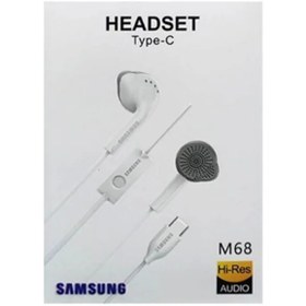 تصویر هندزفری تایپ سی اورجینال سامسونگ مدل M68 کیفیت عالی Samsung Handsfree (Type-C) M68