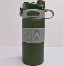 تصویر قمقمه استیل کمر سیلیکونی Silicone waist steel thermos