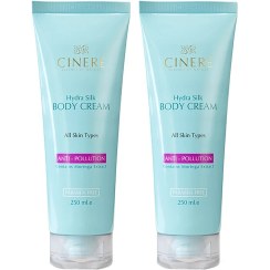 تصویر کرم بدن ضد آلودگی هوا سینره مدل HYDRASILK حجم 250 میلی لیتر مجموعه ۲ عددی 