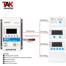 تصویر شارژ کنترلر خورشیدی (12/24V - 20A - 100Vpv) مدل EPever MPPT Triron 2210N DS1/USB1 charge controller 20A/h 12/24V Auto EPever Mppt Triron 2210N DS1-USB1 series