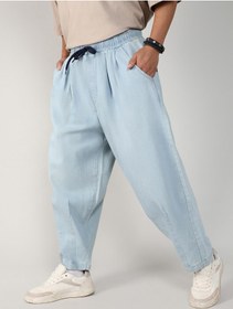 تصویر شلوار جین گشاد آبی روشن مردانه برند campus sutra Men's Light Blue Baggy Denim Jeans