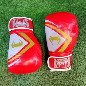 تصویر دستکش بوکس چرم اصل پاکستان ونوم کیفیت عالی 