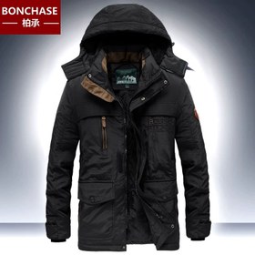 تصویر کاپشن اورکت جیپ کد 9196 - سبز ارتشي / 4XL 