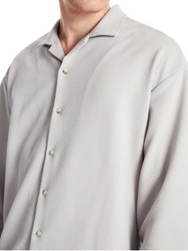 تصویر Regular Fit Uzun Kollu Erkek Dokulu Gömlek 