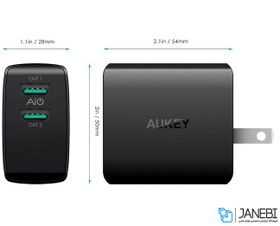 تصویر شارژر دیواری آکی Aukey PA-U42 Wall Charger 