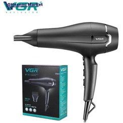 تصویر سشوار حرفه ای وی جی آر مدل V-450 با باد سرد و متمرکزکننده 