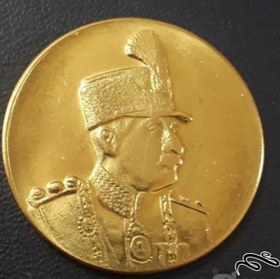 تصویر سکه برنزی جشن تاجگذاری رضا شاه ۱۳۰۵ 