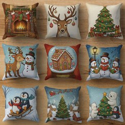 تصویر مجموعه کوسن فانتزی طرح کریسمس 