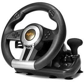 تصویر فرمان، دنده و پدال بازی PXN مدل V3 Pro ا PXN V3 pro Racing Wheel - Black PXN V3 pro Racing Wheel - Black