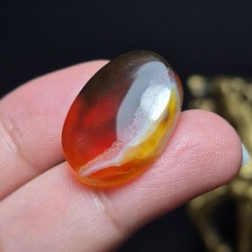 تصویر نگین سنگ عقیق خراسانی معدنی کد Z7126 