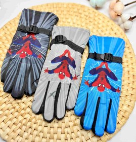 تصویر دستکش پسرانه ضدآب - طوسی 